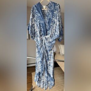 Surf Gypsy “Take Me To Bali” twist-front Beach Coverup Maxi Dress (size S)